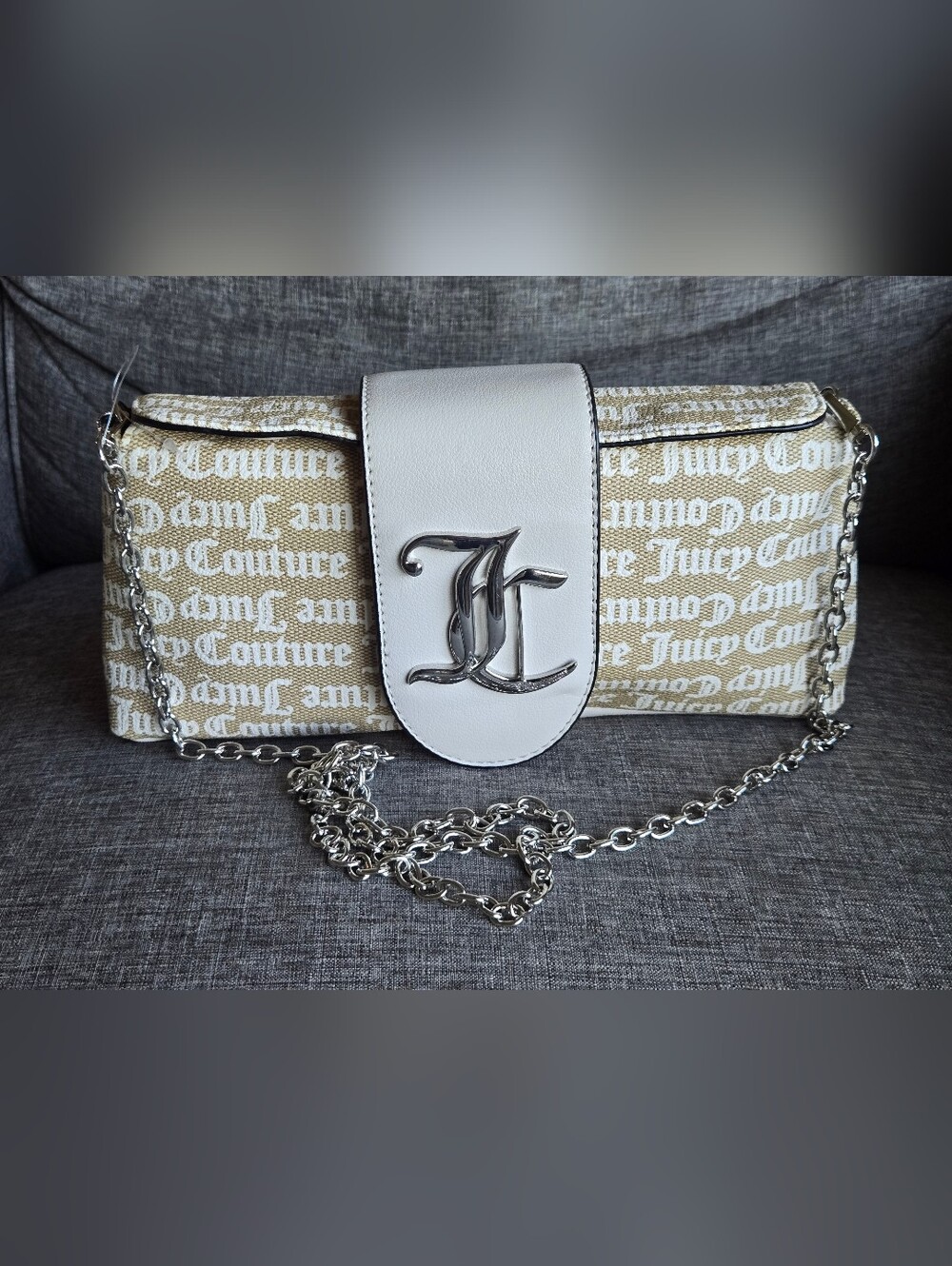 Juicy Couture Overstated Clutch With Gold Chain Strap